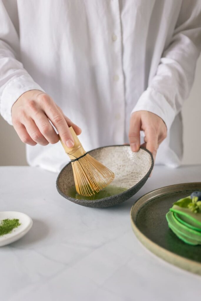 préparation d'un matcha cérémonial