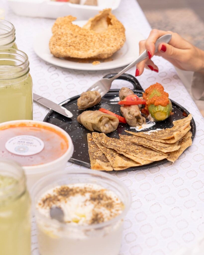 cuisine libanaise dans un resto